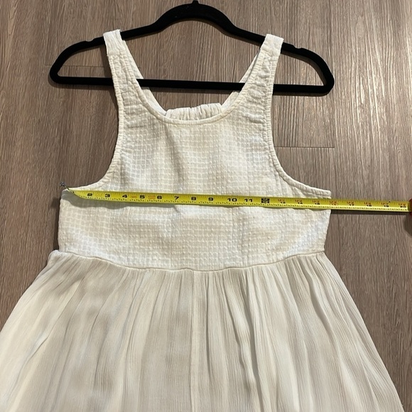 O'Neill Women's Babydoll Dress Large White 100% Cotton Gingham Print Coastal - Picture 13 of 16